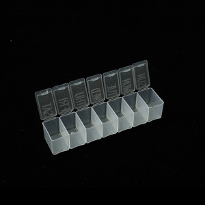 Transparent 7 Compartment Pill Storage <b>Box</b> With Lid Daily Necessities Organizer Desktop Storage Case - Product Image 3