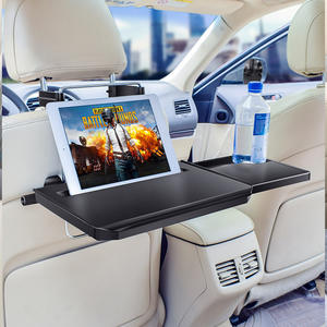 โต๊ะวางคอมพิวเตอร์ในรถยนต์ Shunwei พร้อมที่ยึดพวงมาลัย แท่นวางแล็ปท็อป วัสดุ PC ถาดเก็บของแบบลิ้นชักคู่ สำหรับใช้ในรถยนต์ - Product Image 5