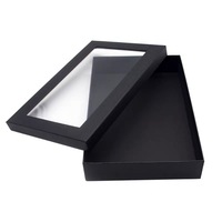 Caja de Regalo de Cartón Reciclable con Ventana Transparente, Laminación Brillante con Lámina Dorada, Grabado y Barnizado para Empaquetado Personalizado