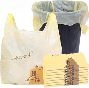 ถุงขยะลายการ์ตูนคาปิบาร่าแบบหนา 100 ชิ้น ยี่ห้อ Huamaohengchun  ถุงขยะแบบมีหูหิ้ว รับน้ำหนักได้มาก  ขนาด 39 * 49 ซม. - Product Image 6