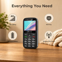 Téléphone portable senior 4G Linux espagnol avec bouton SOS, grand écran 2,8 pouces, double SIM, pour personnes âgées, fourni directement par l'usine