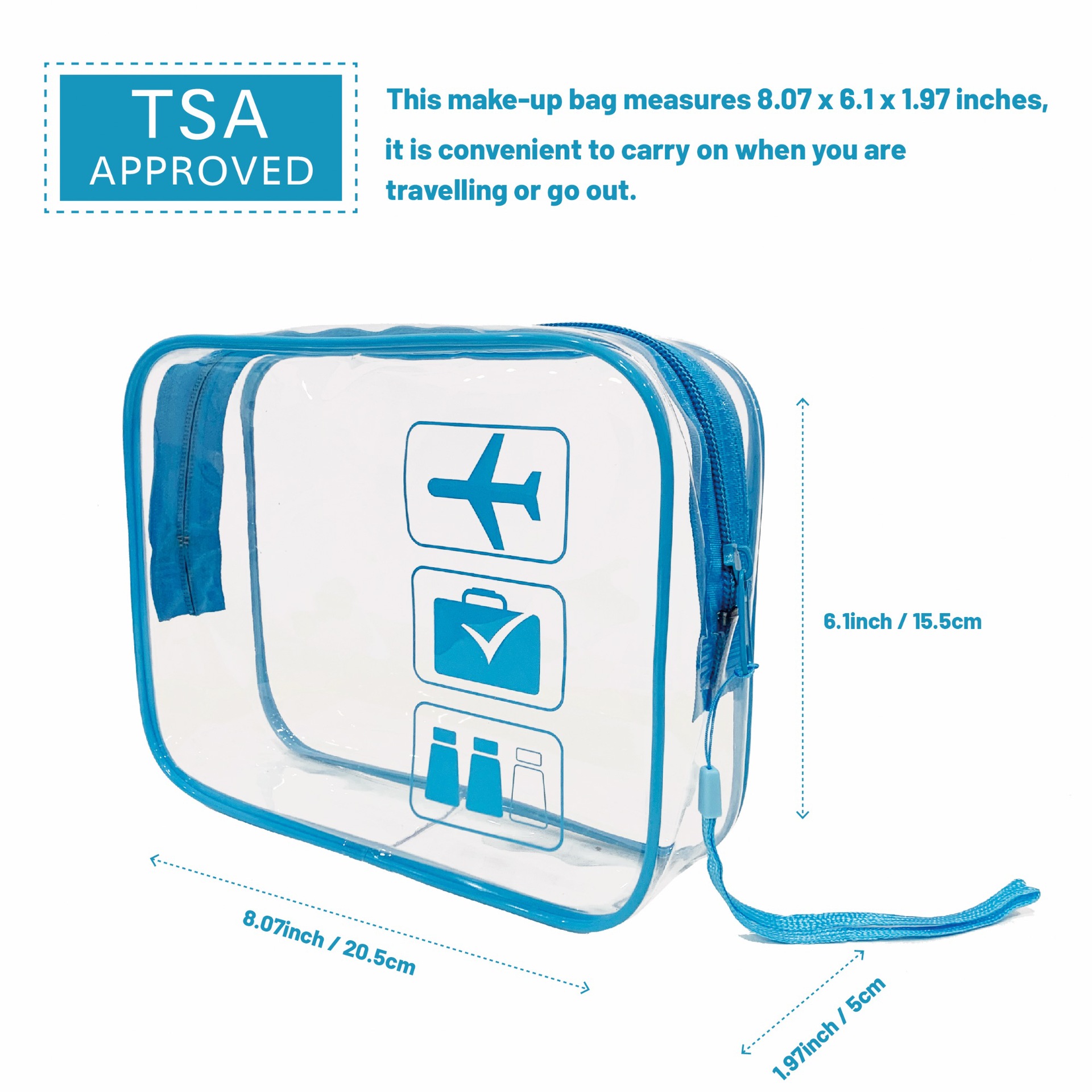 Azul claro (incluye correa para la muñeca)