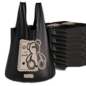 Factory Custom Brand Logo Printing Heavy Duty Recyclable Reusable Plat <strong>Soft</strong> HDPE/LDPE With <strong>Handles</strong> T-Shirt <strong>Plastic</strong> Shopping <strong>Bags</strong> - Product Image 6