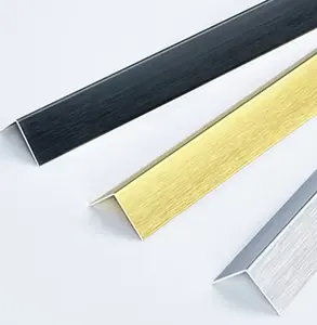 Edge Banding strip transisi lantai profil Trim aluminium tipe L Edging Trim profil aluminium sesuai pabrik campuran aluminium