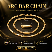 Bracelet à maillons en chaîne en forme d'arc, couleur or rose, bijoux de mode personnalisés