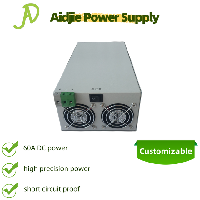 60A Industrial DC Power Supply Active PFC Low Ripple 65mV Remote Compensated Auto Recovery Protection for Lab & Industrial Use
