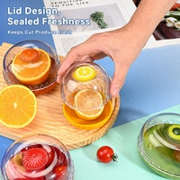 Luchtdichte fruit- en groentebak van kunststof, verzegelde opbergcontainer voor koelkast, geschikt voor citroen, avocado, ui, tomaat