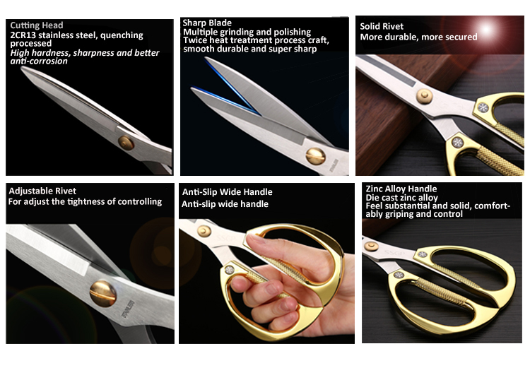 Chinese Supplier Stainless Steel Scissors professional Tailor Scissors