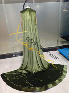 Ocstrade Sexy Vert Olive Robe de Performance Personnalisée avec Embelli Longue Cape Strass Cristal Corsage <span class=keywords><strong>Concert</strong></span> Performance Wear - Product Image 6