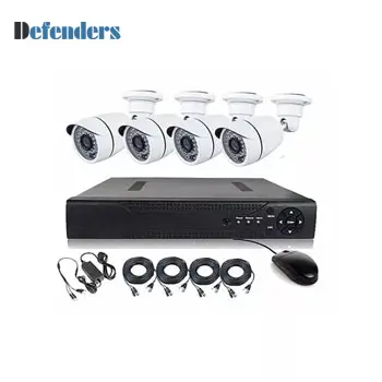 KIT DVR de 4 canales AHD con cámara CCTV de 720P, sistema de seguridad, Kit de cámara de detección de movimiento