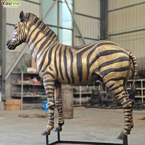 Ukuran hidup patung hewan satwa liar <span class=keywords><strong>Savannah</strong></span> patung Zebra perunggu - Product Image 3