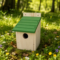 Nichoir durable pour oiseaux bleus avec porte de nettoyage, décoration de jardin résistante aux intempéries pour petits oiseaux sauvages