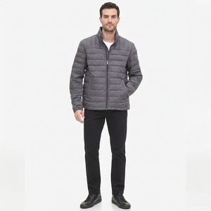 FINER THREADS Veste d'hiver matelassée pour homme avec logo brodé personnalisé, tissu en toile rembourré de coton, séchage rapide, respirant, style urbain - Product Image 1