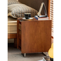 Table de chevet et armoire à 3 tiroirs en bois massif de style nordique pour chambre à coucher, rangement mobile pour petit appartement