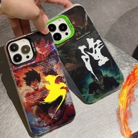 Coque de téléphone en carton Luffy Zoro pour iPhone 15 Pro Max 14 P avec impression UV forte et brillante