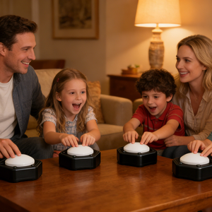 Ensemble de buzzers de jeu sans fil <span class=keywords><strong>pour</strong></span> les soirées quiz en famille, jeu de connaissances interactif <span class=keywords><strong>pour</strong></span> <span class=keywords><strong>adultes</strong></span> et enfants <span class=keywords><strong>pour</strong></span> jouer ensemble à la maison - Product Image 2