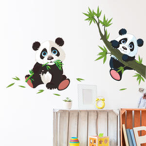 Autocollants <span class=keywords><strong>muraux</strong></span> <span class=keywords><strong>panda</strong></span> auto-adhésifs, décorations pour chambre de bébé, nouvelle collection - Product Image 1