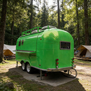 Carrito Refrigerado de Acero Inoxidable Verde para Exhibición en Exteriores, Ideal para Visitantes de Montaña, para Servir Helados, Comida Informal y Bebidas - Product Image 2