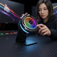 Refroidisseur de téléphone portable F47 avec écran numérique, lumière RGB, dissipation de chaleur pour smartphone, support de bureau