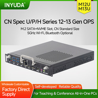 Module industriel sans ventilateur INYUDA M12U M13U OPS, processeur Intel Core I5 I7 de 12e/13e génération, pour utilisation sur tableau blanc interactif