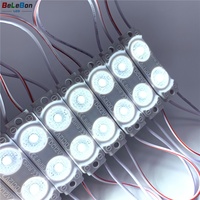 2024 nouveau type DC12V 2 lampes à deux leds 1 watt 175 degrés angle de vue prisme lentille 2835 SMD signalisation pur blanc froid led modules