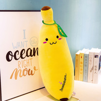 Jouets en peluche banane géants et mignons, motif dessin animé, avec expression visage souriant, coussin banane, jouets anti-stress doux, vente en gros