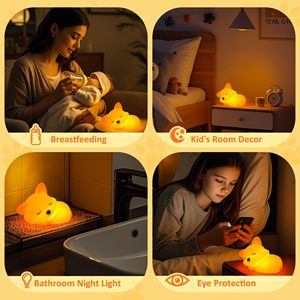 Luce Notturna a Forma di Volpe, Lampada in Silicone Morbido, Regalo Originale, Ricaricabile, Dimmerabile, con Timer, Luce Notturna Touch da Comodino per Ragazzi e Ragazze - Product Image 6