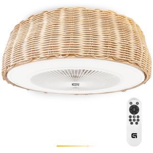 <b>Ceiling</b> <b>Fan</b> 20 Inches LED Light 15W Wicker <b>Remote</b> <b>Control</b> Indoor Use - Product Image 6
