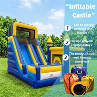 Offre Spéciale petit jeu de château de videur gonflable pour les enfants maison gonflable fête saut rebondissant et toboggan Combo extérieur