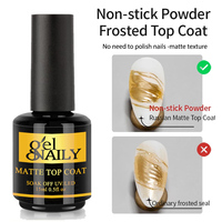Gel de vernis à ongles mat super mat, poudre sans bâton, sans essuyage, haute brillance, fournisseur professionnel de couche de finition mate