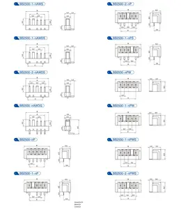 ZWG BB2500 ब्लेड मेक बैटरी कनेक्टर 2.5 मिमी अच्छी गुणवत्ता ब्लेड प्रकार लैपटॉप बैटरी कनेक्टर 8pin ब्लेड बैटरी कनेक्टर