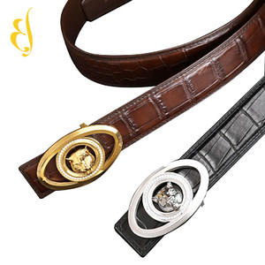 إبزيم تصميم إبداعي مع أحزمة من حجر الراين للرجال مصمم بعلامة تجارية شهيرة من الجلد الطبيعي - Product Image 2