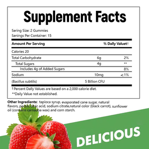 Gomitas probióticas de gran efecto con suplementos para la salud, ayudan a la digestión y función de absorción de nutrientes, caramelos de goma - Product Image 2