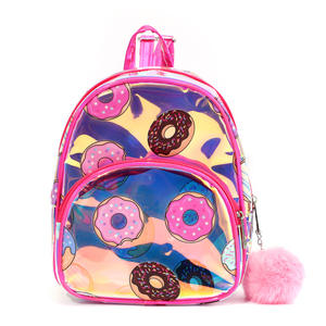Sac à dos transparent mignon en forme de beignet pour enfants filles, style princesse laser, sac d'école - Product Image 6