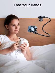 Support de téléphone portable UGREEN LP113 noir avec pince papillon, support de téléphone flexible à col de cygne, fixation robuste pour lit, 90 cm de long - Product Image 4