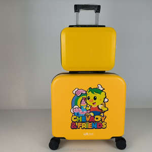 Ensemble de bagages de voyage à roulettes légers à roulettes bagage à main de couleur personnalisée <span class=keywords><strong>valise</strong></span> à impression ABS avec sac à main - Product Image 1