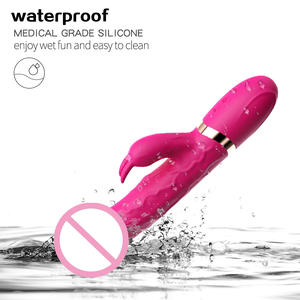 Mainan seks dewasa wanita simulasi masturbasi klitoris Dildo Vibrator kelinci berkepala ganda - Product Image 4