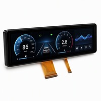 Modul Layar Sentuh LCD Ultra-Wide Bar IPS 10,25 Inci 1920x720 Antarmuka LVDS 500 Nits untuk Panel Layar Kokpit Otomotif