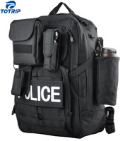Sac à dos tactique en polyester robuste et personnalisé pour l'extérieur, avec système Molle, motif à 8 lettres, grande capacité et fermeture éclair