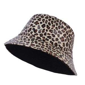 Op maat gemaakte logo bedrukte luipaardprint bucket hat waterdichte brede rand vissershoed unisex lichtgewicht wandel strand groothandel lederen hoed - Product Image 2