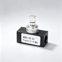 Vanne de régulation unidirectionnelle RE-020304 1/4 po en aluminium avec noyau en cuivre pour le contrôle du débit d'eau et d'air