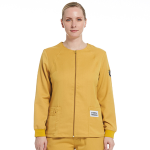 Enfermera Ropa DE TRABAJO Hospital Salón de belleza Señoras Scrub Suit Chaqueta con cremallera frontal Tops Moda Mujer <span class=keywords><strong>Manga</strong></span> larga Conjuntos de uniformes médicos - Product Image 3