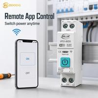 Disjoncteur intelligent WiFi 63A 1P+N avec contrôle à distance via l'application Tuya, minuterie et moniteur d'énergie pour boîtier de distribution résidentiel