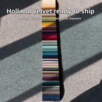 Tissu de canapé en velours uni imperméable multicolores 100% polyester tricoté pour l'ameublement textile, produit chinois