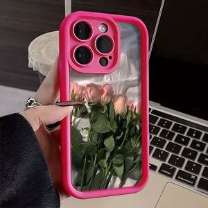 Coque de téléphone en silicone avec motif de rose blanche peinte à l'huile pour iPhone 16, iPhone 12, 13, 14, 15 Pro Max, XS, X, XR, 7, 8 Plus, SE 2020 - Product Image 6
