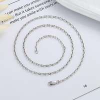Vente en gros de colliers de bijouterie fine personnalisés chaînes croisées collier de chaîne de câble en fil d'argent sterling 925