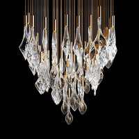 Lustre LED personnalisable pour salle de banquet de mariage, hôtel, lampe suspendue longue ou moyenne pour table à manger, idéal pour salon