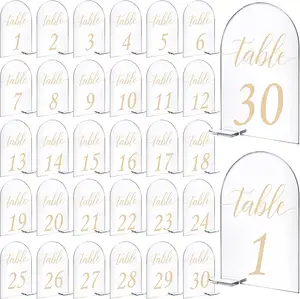 Suporte de mesa acrílico transparente, mini tabletop quadro-negro sinais para alimentos casamentos festa de aniversário sinais de quadro de mensagem buquê