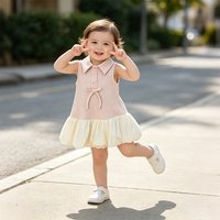 Robes d'été décontractées pour bébé fille certifiées CPC CE, motif floral rose, robe sans manches, vêtements pour bébé écologiques
