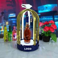 Présentoir de Luxe en Métal LED Personnalisable avec LOGO pour Bouteilles de Vin – Idéal pour Bars et Boîtes de Nuit